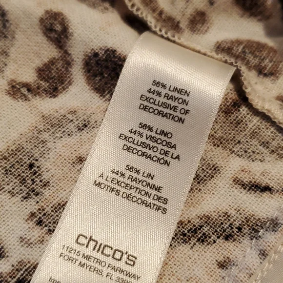 Chicos Leopard Linen Vest - Picture 13 of 13